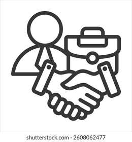 Onboarding Outline Icon Vector Illustration