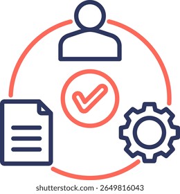 Elemento de icono de proceso de incorporación para diseño