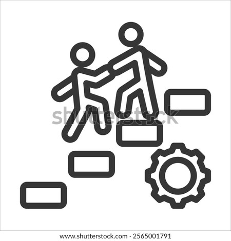 Onboarding Program Outline Icon Vector Illustration