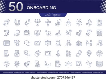 Icono de trazo de incorporación. Conjunto de iconos de línea de incorporación. paquete de iconos de trazo editable. Línea, delgado, Paquete de icono de estilo lineal. Totalmente personalizable