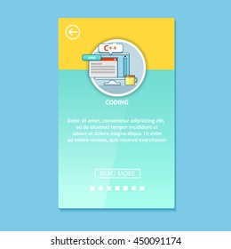 Onboarding ui kit. Modern user interface UX, UI screen template for smartphones or responsive web site or other materials