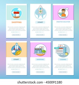 Onboarding ui kit. Modern user interface UX, UI screen template for smartphones or responsive web site or other materials
