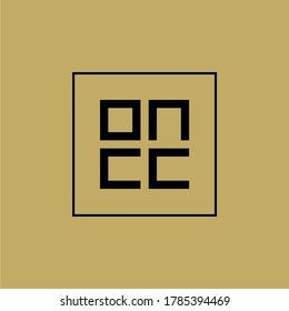 oncc / 0ncc initial logo monogram, and can be editable