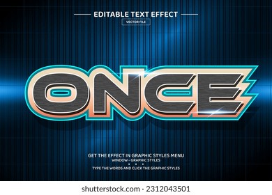 Once 3D editable text effect template