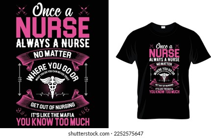 once a nurse al ways a nurse no matter 
where you go or what you do you can never truly
get out of nursing it's like the mafia you know 
too much