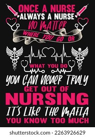Once A Nurse Always A Nurse No Matter Where You Do You Can Nener Trnly Get Out Nursing It’s Like The Matia You Know Too Much,