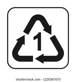 once recycle object cardboard package sign vector icon, modern design, glyph style, modern concept
