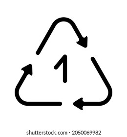 once reusing plastic packaging glyph icon vector. once reusing plastic packaging sign. isolated contour symbol black illustration