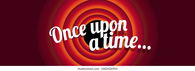 Once upon a time on red background