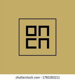 ONCN / 0NCN initial logo monogram, and can be editable