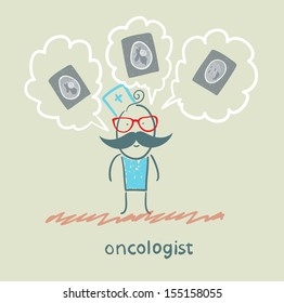 oncologist thinks of the x-ray images