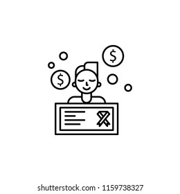 oncology charity icon. Element of Cancer Day icon for mobile concept and web apps. Thin line oncology charity icon can be used for web and mobile