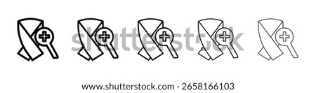 oncology department icon isolated vector on white background set