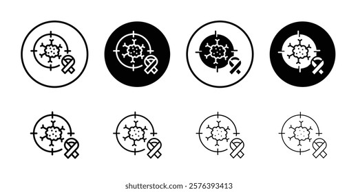 Oncology department icon logo sign set vector outline