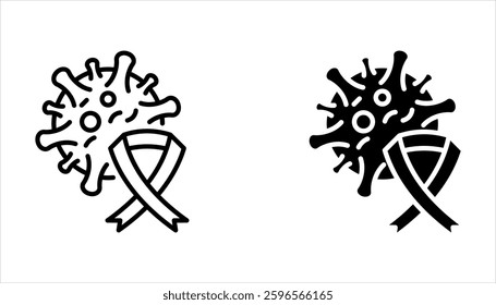 Oncology department linear icon set, vector illustration on white background.