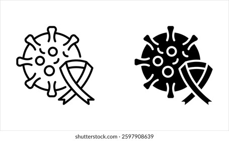 Oncology department linear icon set, vector illustration on white background.