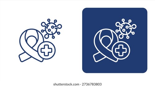 Oncology icon, with contrast background.