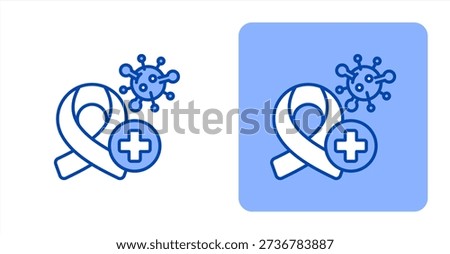 Oncology icon, with contrast background.