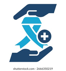 Elemento de icono de oncología para el diseño