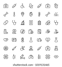 Oncology Icon Set. Collection Of High Quality Black Outline Logo For Web Site Design And Mobile Apps. Vector Illustration On A White Background.