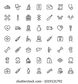 Oncology icon set. Collection of high quality black outline logo for web site design and mobile apps. Vector illustration on a white background.