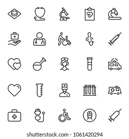 Oncology icon set. Collection of high quality black outline logo for web site design and mobile apps. Vector illustration on a white background.