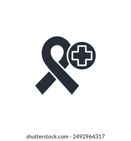 Oncology icon. vector.Editable stroke.linear style sign for use web design,logo.Symbol illustration.