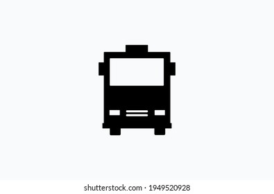 Oncoming Bus vector flat icon. Isolated City passenger bus emoji illustration
