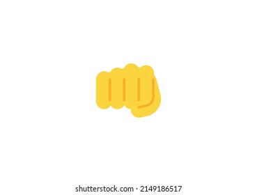 Oncoming Fist Gesture Emoticon. Vector Fist Emoji