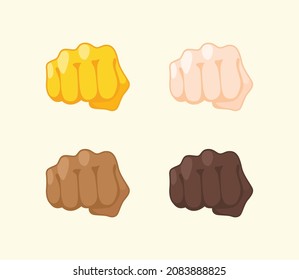 Oncoming Fist Gesture Icon. Oncoming Fist emoji. Oncoming Fist sign. All skin tone gesture emoji