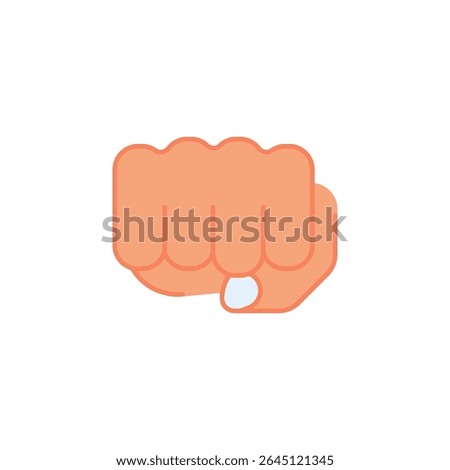 Oncoming fist hand gesture vector icon. Hand gesture icon flat style. perfect use for logo, presentation, website, and more. modern icon design color style