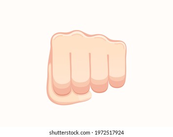 Oncoming fist icon. Hand gesture emoji vector illustration. 