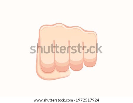 Oncoming fist icon. Hand gesture emoji vector illustration. 