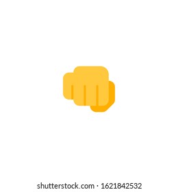 Oncoming fist vector flat icon. Isolated fist emoji illustration 