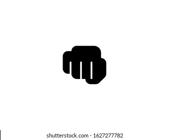 Oncoming fist vector flat icon. Isolated fist emoji illustration 
