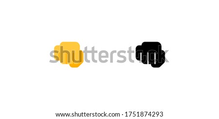 Oncoming fist vector flat icon. Isolated fist emoji illustration 