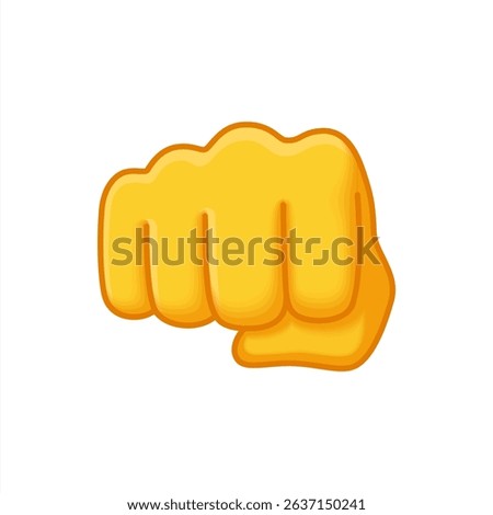 Oncoming fist vector flat icon. Isolated fist emoji illustration vector, flat icon.