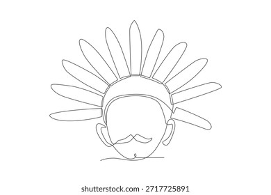 Ondel conceito desenho de uma linha