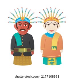 Ondel-ondel Jakarta Betawi vector illustration