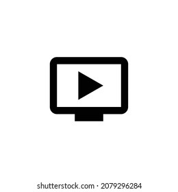 ondemand video Icon. Flat style design isolated on white background. Vector illustration