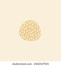 Onde-onde or Indonesian sesame ball. Indonesian traditional food. Indonesian cuisine. icon vector illustration