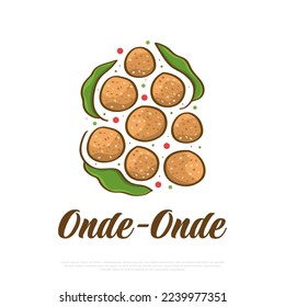 Onde-Onde or Sesame Seed Ball, Traditional Food or Snack from Asia