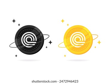 Icono plano de la moneda de ONDO aislado sobre fondo blanco.