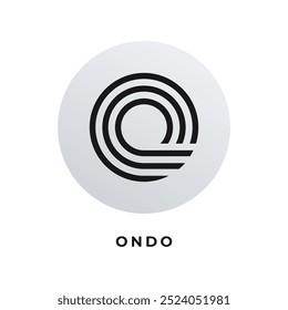 Ondo cryptocurrency logo vector illustration.