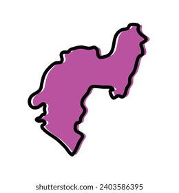 Ondo state of Nigeria vector map illustration.