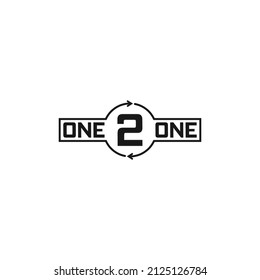 One 2 one logo - 1 two one branding design