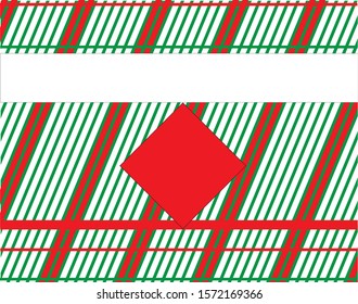 One of 25 Happy Christmas advent calendar with different christmas symbols for your design. White background, red square, white,green and red stroke. Vector illustration.