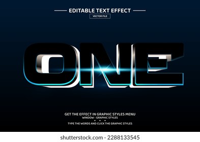 One 3D editable text effect template