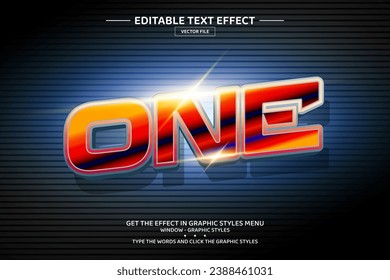 One 3D editable text effect template