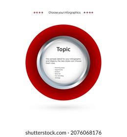 Un resumen de la plantilla de opciones de número de infografías y la ilustración de vectores y se puede utilizar para diseño de flujo de trabajo, diagrama, opciones de pasos empresariales, banner, diseño web.eps
